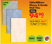 Glossy Floor Tiles (A-Grade)-250mm x 400mm Per Sqm