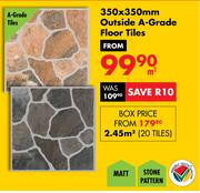 Matt Outside A Grade Floor Tiles-350mm x 350mm Per Sqm