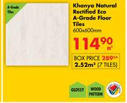 Glossy Khanya Natural Rectified Eco A Grade Floor Tiles-600mm x 600mm Per Sqm