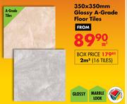 Glossy Floor Tiles (A-Grade)-350mm x 350mm Per Sqm