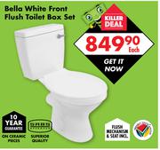 Bella White Front Flush Toilet Box Set-Each