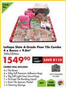 Letlapa Slate A-Grade Matt Floor Tile Combo 4 x Boxes 9.8 Sqm (Stone Pattern)-350 x 350mm