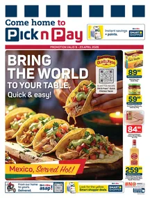 Pick n Pay Western Cape : Bring The World To Your Table (09 April - 23 April 2026)