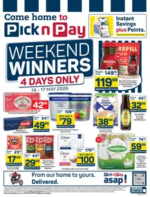 Pick n Pay Western Cape : Weekend Winners (14 May - 17 May 2026)