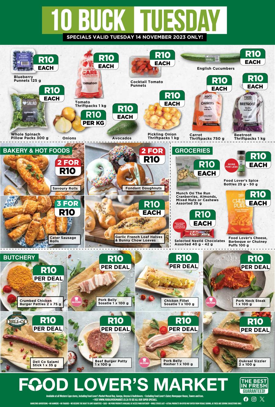 Food Lover's Market Western Cape : 10 Buck Tuesday (14 November