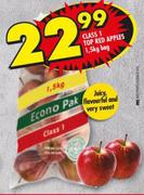 Class 1 Top Red Apples-1.5Kg Bag