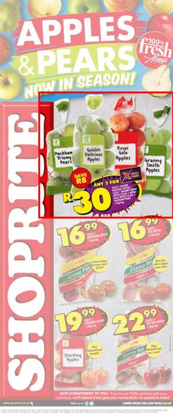 Shoprite Western Cape : Apples & Pears Now In Season (26 April - 9 May 2021), page 1