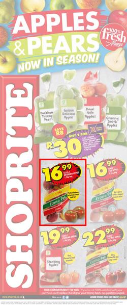 Shoprite Western Cape : Apples & Pears Now In Season (26 April - 9 May 2021), page 1