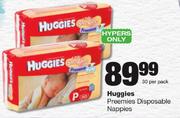 Huggies Preemies Disposable Nappies-30's Per Pack
