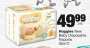 Huggies New Baby Disposable Nappies Size O-24's