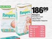 Pampers Premium Care Value Pack Disposable Nappies-Per Pack