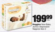 Huggies New Baby Jumbo Disposable Nappies Size 2-88's