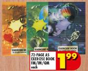 72 Page A5 Exercise Book FM/IM/QM-Each