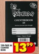 Scholar 288 Page A4 Counter Book