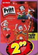 Pritt 60 Page A4 Exam Pad Assorted-Each