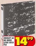 Croxley A4 No Index Lever Arch File