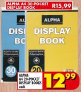 Alpha A4 30 Pocket Display Book