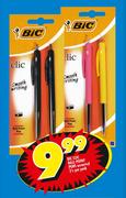 Bic Clic Ball Point Pens-2's Per Per Pack