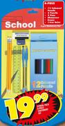 School Pack 8 Piece Stationery Set