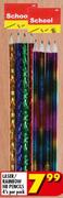 School Laser/Rainbow HB Pencils-4's Per Pack