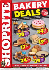 Shoprite Western Cape : Bakery Deals (11 July - 9 August 2022)