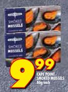 Cape Point Smoked Mussels-85g Each