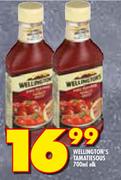 Wellington's Tomato Sauce-700ml Each