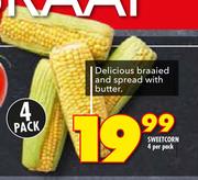 Sweetcorn (Delicious Braaied & Spread With Butter)-4 Per Pack