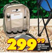 Bush Baby Picnic Rucksack For 4-Each