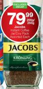 Jacobs Instant Coffee Jar/Doy Pack-200g/250g Each