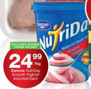 Danone Nutriday Smooth Yoghurt-1Kg Each