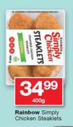 Rainbow Simply Chicken Steaklets-400g