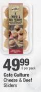 Cafe Culture Cheese & Beef Sliders-8's Per Pack