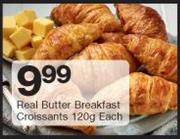 Real Butter Breakfast Croissants-120g Each