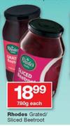 Rhodes Grated/ Sliced Beetroot-780g Each