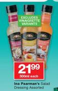 Ina Paarman's Salad Dressing-300ml Each
