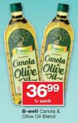 B-Well Canola & Olive Oil Blend-1Ltr Each