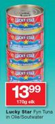 Lucky Star Fyn Tuna In Olie/ Soutwater-170g Elk