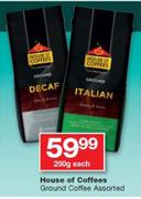 House Of Coffees Ground Coffee-250g Each
