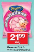 Beacon Pink & White Marshmallows-400g