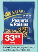 Safari Grondboontjies/ Grondboontjies & Rosyntjies-450g Elk