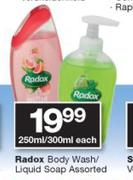 Radox Body Wash/ Liquid Soap-250ml/ 300ml Each