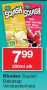Rhodes Squish Babasap Verskeidenheid-200ml Elk