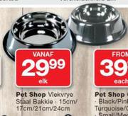 Pet Shop vlekvrye staal bakkie 15cm/17cm/21cm/24cm-Elk