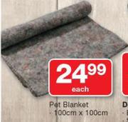 Pet Blanket 100cm x 100cm Each