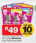 Whiskas Cat Food Assorted-10 x 85g