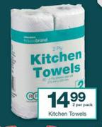 Housebrand Kitchen Towels-2 Per Pack