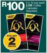 L'OR Coffee Capsules-2x10 Per Pack