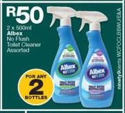 Albex No Flush Toilet Cleaner-2x500ml Bottles