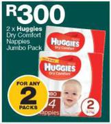 Huggies Dry Comfort Nappies Jumbo Pack-For 2